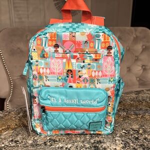 Disney Parks Lug Mini backpack featuring the "it's a small world"